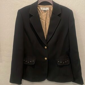 Tahari Auther S Levine Black Blazer/Suit Jacket-10 woman’s